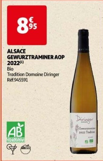 Auchan ALSACE GEWURZTRAMINER AOP 2022 offre