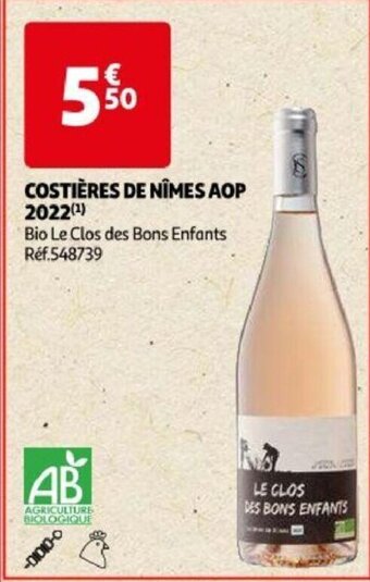 Auchan COSTIÈRES DE NÎMES AOP 2022(¹) offre