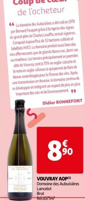 Auchan VOUVRAY AOP(¹) offre