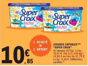 E.Leclerc Lessives Capsules Super Croix offre
