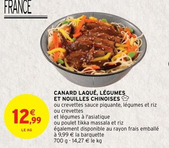 Intermarché CANARD LAQUÉ, LÉGUMES ET NOUILLES CHINOISES offre