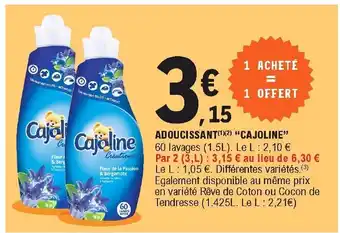 E.Leclerc Adoucissant Cajoline offre