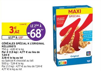 Intermarché CÉRÉALES SPÉCIAL K L'ORIGINAL KELLOGG'S offre