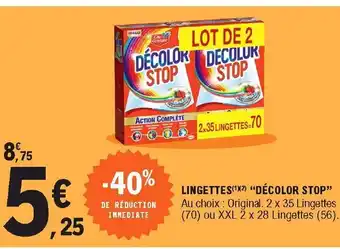 E.Leclerc Lingettes Décolor Stop offre