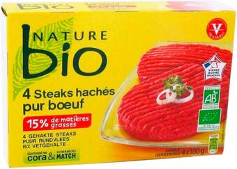 Match Nature bio steaks hachés pur boeuf offre