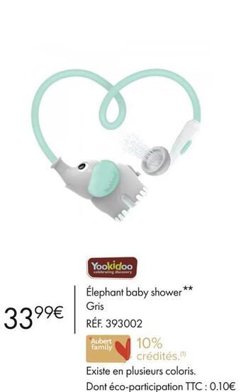 Aubert Yookidoo élephant baby shower offre