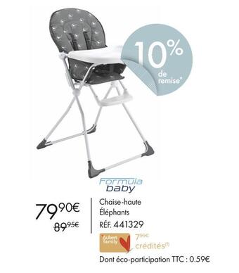 Formula baby chaise-haute éléphants