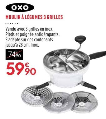 Culinarion Oxo moulin à légumes 3 grilles offre