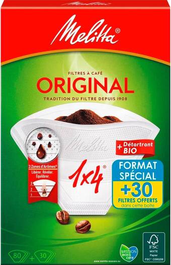 Match Melitta filtre à café n°4 l'original offre