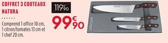 Arcos coffret 3 couteaux natura