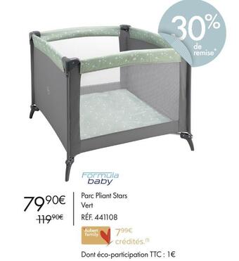Aubert Formula baby parc pliant stars offre
