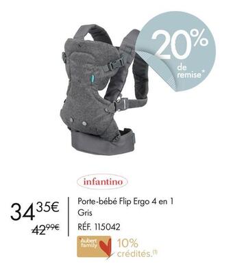 Infantino porte-bébé flip ergo 4 en 1