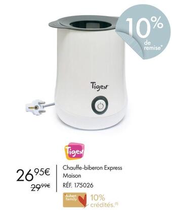 Aubert Tigex chauffe-biberon express offre