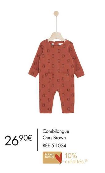 Aubert Combilongue ours brown offre