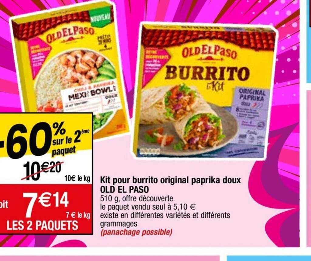 Promo Kit pour burrito original paprika doux OLD EL PASO chez Migros