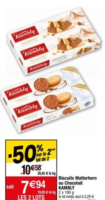 Biscuits Matterhorn ou Chocolait KAMBLY