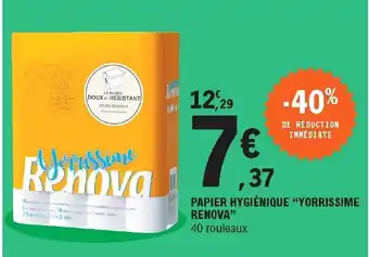 E.Leclerc Papier hygiénique Yorrissime Renova offre