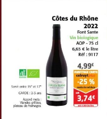 Colruyt Côtes du Rhône offre