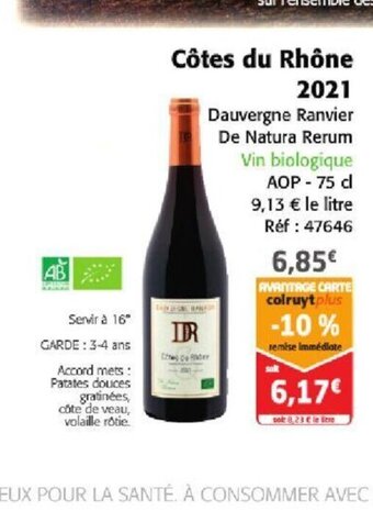 Colruyt Côtes du Rhône offre