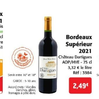 Colruyt Bordeaux Supérieur 2021 offre