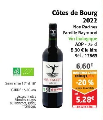 Colruyt Côtes de Bourg offre