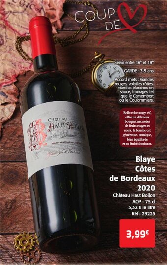 Colruyt Blaye Côtes de Bordeaux offre