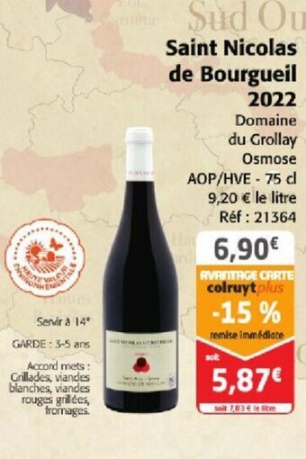 Colruyt Saint Nicolas de Bourgueil offre