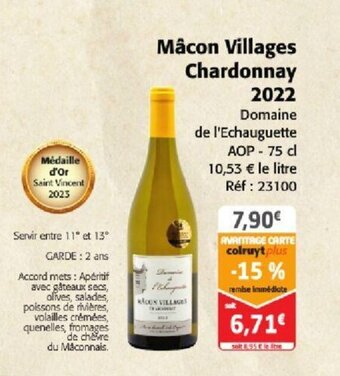 Colruyt Mâcon Villages Chardonnay offre