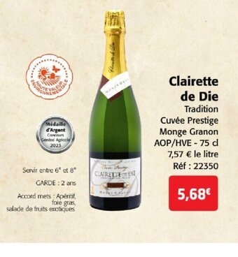 Colruyt Clairette de Die offre