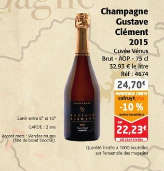 Colruyt Champagne Gustave Clément offre