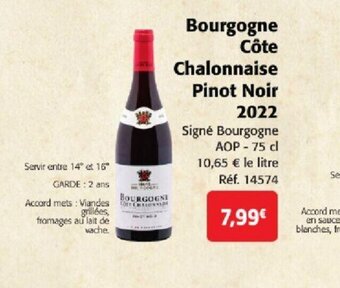 Colruyt Bourgogne Côte Chalonnaise Pinot Noir offre