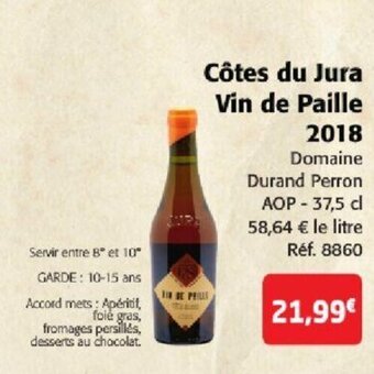CĂŽtes du Jura Vin de Paille