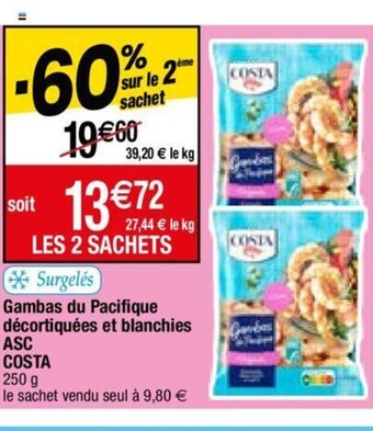 Migros Gambas du Pacifique décortiquées et blanchies offre