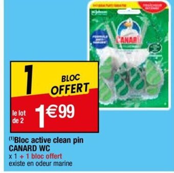 Migros Bloc active clean pin CANARD WC offre