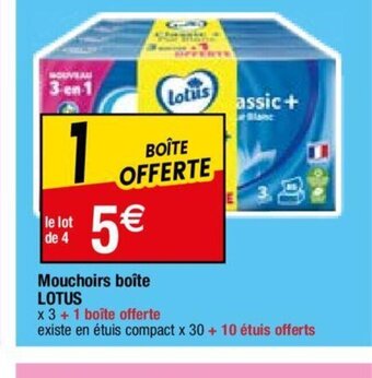 Migros Mouchoirs boîte LOTUS offre