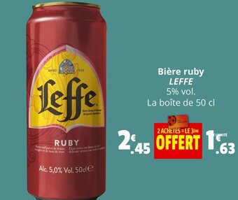 Coccinelle Express Bière ruby LEFFE offre