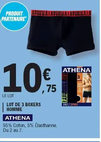 E.Leclerc Lot de Boxers Homme offre