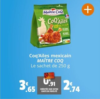Coq'Ailes mexicain MAĂTRE COQ