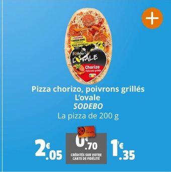 Coccinelle Express Pizza chorizo, poivrons grillés L'ovale SODEBO offre