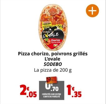 Pizza chorizo, poivrons grillés L'ovale SODEBO