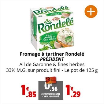 Fromage à tartiner Rondelé PRÉSIDENT