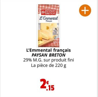 Coccinelle Express L'Emmental français PAYSAN BRETON offre