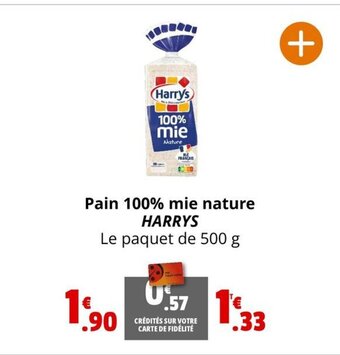 Coccinelle Express Pain 100% mie nature HARRYS offre