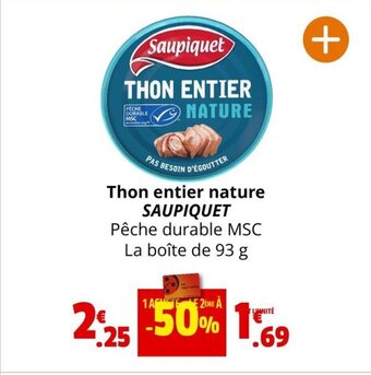 Coccinelle Express Thon entier nature SAUPIQUET offre