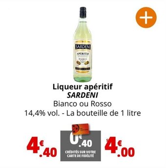 Coccinelle Express Liqueur apéritif SARDENI offre