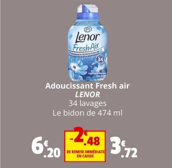 Coccinelle Express Adoucissant Fresh air LENOR offre