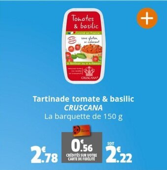 Tartinade tomate & basilic CRUSCANA