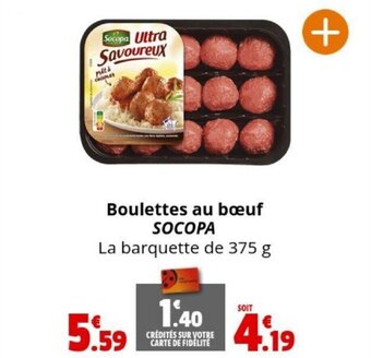 Coccinelle Supermarché Boulettes au bœuf SOCOPA offre