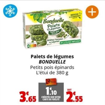 Coccinelle Supermarché Palets de légumes BONDUELLE offre