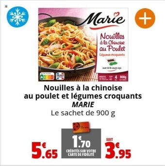 Coccinelle Supermarché Nouilles à la chinoise au poulet et légumes croquants MARIE offre